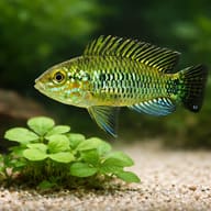 Iconspicua Dwarf Cichlid — close view showing fin and scale detail — representative image - view 4