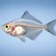 Side view of an Indian Glassfish (Parambassis ranga) with clear body — representative image - view 3