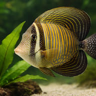 Indian Sail-fin Surgeonfish M (Zebrasoma desjardini) — close view showing fin and scale detail — representative image - view 4