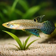 Jewel pancha (Aplocheilus blockii) — close view showing fin and scale detail — representative image - view 4