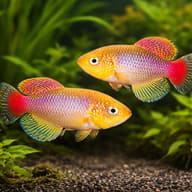 Jubb's Nothobranch (Nothobranchius jubbi) pair in a specialist annual-killifish aquarium — representative image - view 2