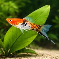 Koi Tricolour Swordtail (Xiphophorus hellerii) body colour and scale detail — representative image - view 4
