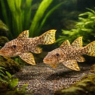 L006 Peckoltia oligospila 8 — pair in a planted aquarium — representative image - view 2