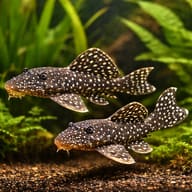 L007 Leporicantus galaxias 6 — pair in a planted aquarium — representative image - view 2