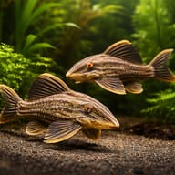 L027 Panaque nigrolineatus 5 — pair in a planted aquarium — representative image - view 2