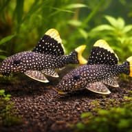 L081 Baryancistrus sp. 4 — pair in a planted aquarium — representative image - view 2