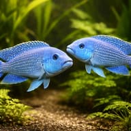 Lamprologus congoensis 3,5 — pair in a planted aquarium — representative image - view 2