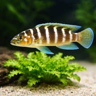 Lamprologus cylindricus S — close view showing fin and scale detail — representative image - view 4