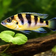 Lamprologus sexfasciatus 4 — close view showing fin and scale detail — representative image - view 4