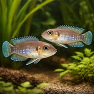 Lamprologus speciosus 2,5 — pair in a planted aquarium — representative image - view 2