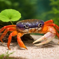 Land Crab, rainbow crab, moon crab, Patriot crab (Cardisoma armatum) — close view showing fin and scale detail - view 4