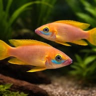 Lemon Cichlid — pair in a planted aquarium — representative image - view 2