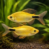 Long-Finned African Tetra shoal scene showing active swimming — representative image - view 2