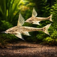 Loricaria circular — pair in a planted aquarium — representative image - view 2