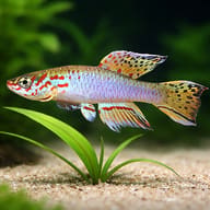 Plumed Lyretail (Fundulopanchax filamentosus) — Lyretail from Togo scale and plant aquarium visual — representative image - view 4