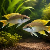 Lyretail Lamprologus Black — pair in a planted aquarium — representative image - view 2