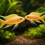 Fairy Cichlid pair scene showing lyretail fins and social behaviour — representative image - view 2