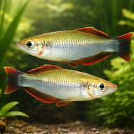 Madagascar Rainbowfish group in a planted community aquarium - scene - view 2