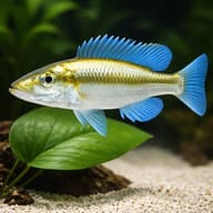 Malawi Eye-Biter (Dimidiochromis compressiceps) - scale and plant detail — representative image - view 4