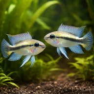 Mamore Dwarf Cichlid — pair in a planted aquarium — representative image - view 2