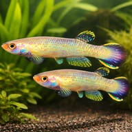 Mexico Rivulus (Rivulus tenuis) — pair in a planted aquarium — representative image - view 2