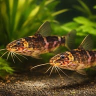 Microsynodontis batesii 1 — pair in a planted aquarium — representative image - view 2