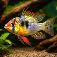 Ram cichlid (Mikrogeophagus ramirezi) — representative image - view 1