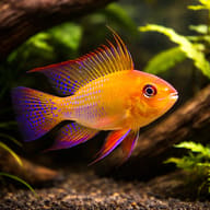Gold Ram Cichlid Pair — Mikrogeophagus ramirezi — Dwarf Cichlid UK — representative image - view 1