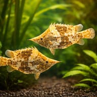 Monocirrhus polyacantus 5 — pair in a planted aquarium — representative image - view 2