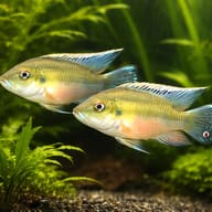 Guenther's Mouthbrooder (Chromidotilapia guntheri) - pair view — representative image - view 2