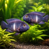 Neetroplus Cichlid, Little — pair in a planted aquarium — representative image - view 2