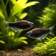 Emperor Tetra Black — Nematobrycon Palmeri — South American Tetra — pair in a planted aquarium — representative image - view 2