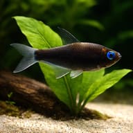 Emperor Tetra Black — Nematobrycon Palmeri — South American Tetra — close view showing fin and scale detail - view 4