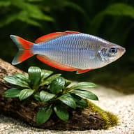 Neon Dwarf Rainbowfish fin and body colour detail (Melanotaenia praecox) — representative image - view 4