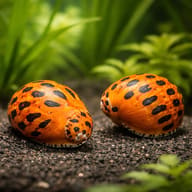 Neritina sp. spotted 0,5 — pair in a planted aquarium — representative image - view 2