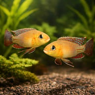 Nicolsi Mouthbreeder — pair in a planted aquarium — representative image - view 2