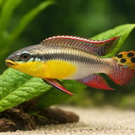 Pelvicachromis taeniatus bandewouri close view showing fin and scale detail — representative image - view 4