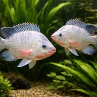 Nile tilapia (Tilapia nilotica) — pair in a planted aquarium — representative image - view 2