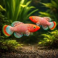 Two-fish Beira 98 Albino Nothobranch reference; not a sex or sale-unit guarantee - view 2