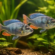 Nubilus Mouthbreeder — pair in a planted aquarium — representative image - view 2