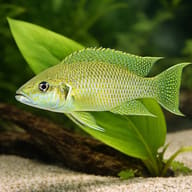 Olive Lamprologus — close view showing fin and scale detail — representative image - view 4