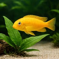 Orange Chilumba Cichlid detail illustration; selected grade is 4-5cm, 6-7cm or XL - view 4
