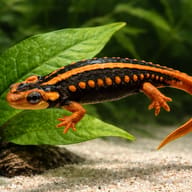 Orange newt — close view showing fin and scale detail — representative image - view 4