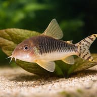 Palespotted Cory scale and plant reference for soft-sand community aquariums — reference view - view 4