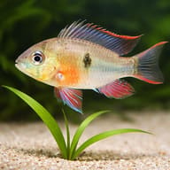 Bolivian Ram Cichlid (Mikrogeophagus altispinosus) colour and scale detail — representative image - view 4
