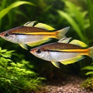 Papuensis Rainbow (Melanoteania papuensis) — pair in a planted aquarium — representative image - view 2