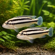 Parallel striped mbuna — pair in a planted aquarium — representative image - view 2