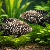 Paratilapia blekkeri 3 — pair in a planted aquarium — representative image - view 2