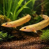Peacock eel — pair in a planted aquarium — representative image - view 2