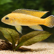 Pearl-Lined Lamprologus gold — close view showing fin and scale detail — representative image - view 4